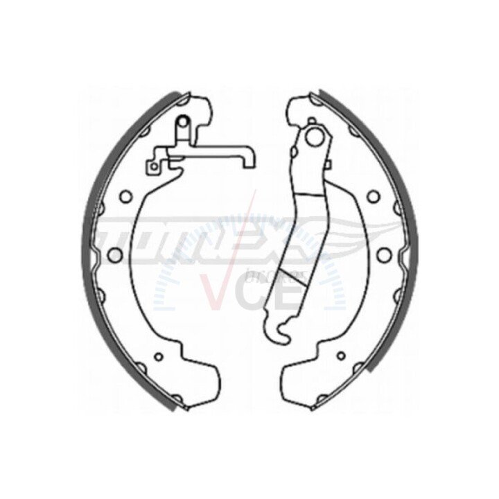 Тормозные колодки барабанные TOMEX 2049 (фото 1)
