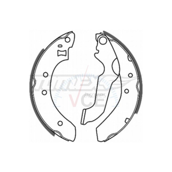 Гальмівні колодки барабанні TOMEX 20-61 (фото 1)
