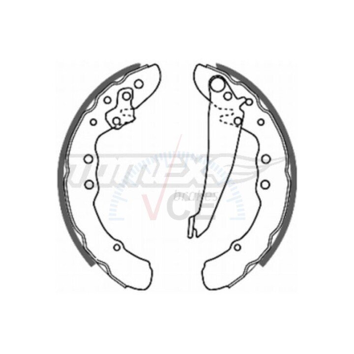 Гальмівні колодки барабанні TOMEX 20-70 (фото 1)