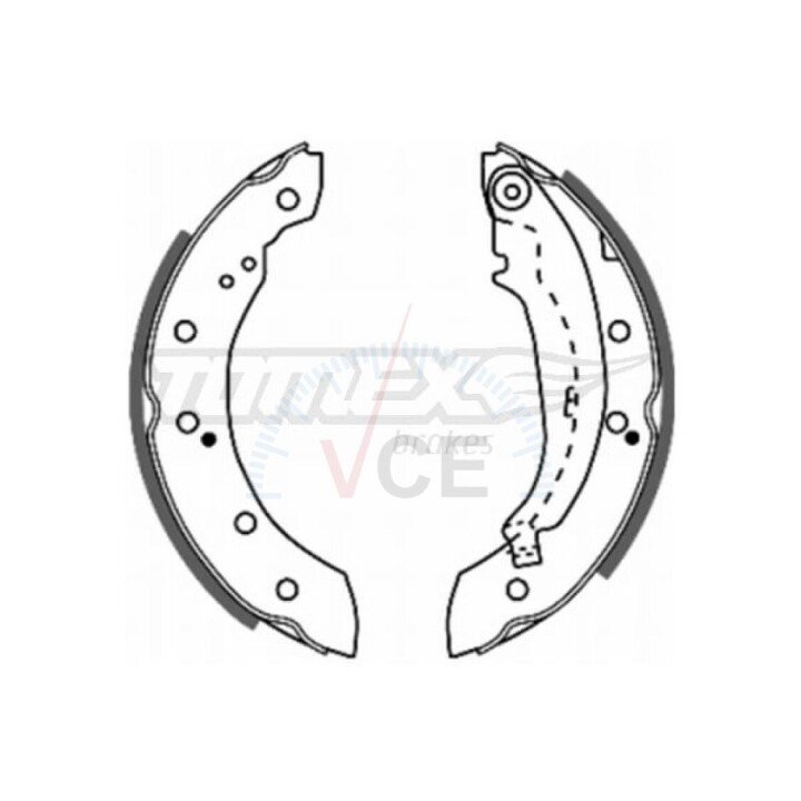Гальмівні колодки барабанні TOMEX 20-72 (фото 1)