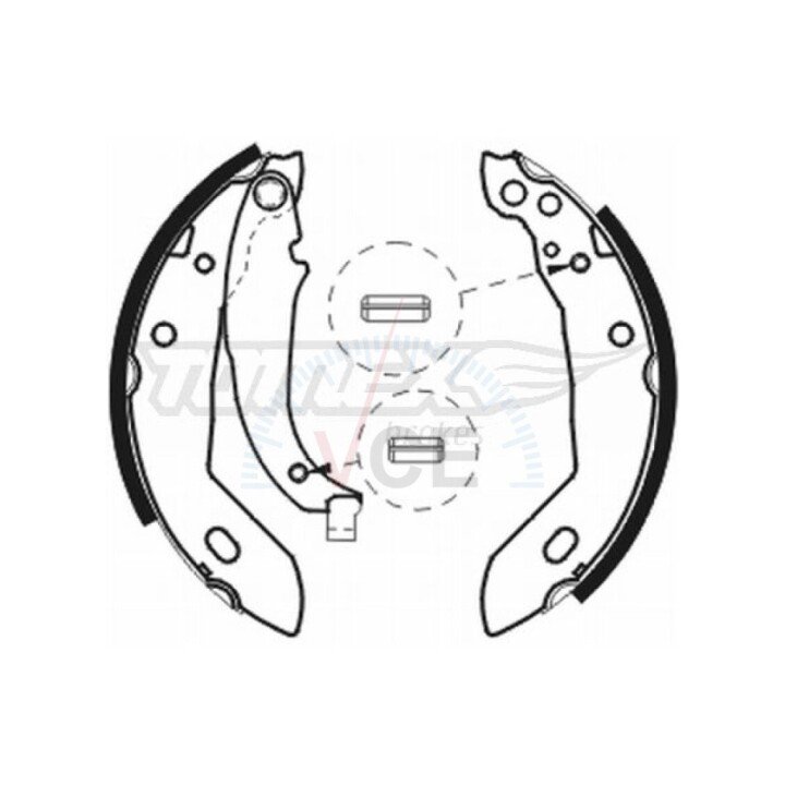 Гальмівні колодки барабанні TOMEX 20-74 (фото 1)