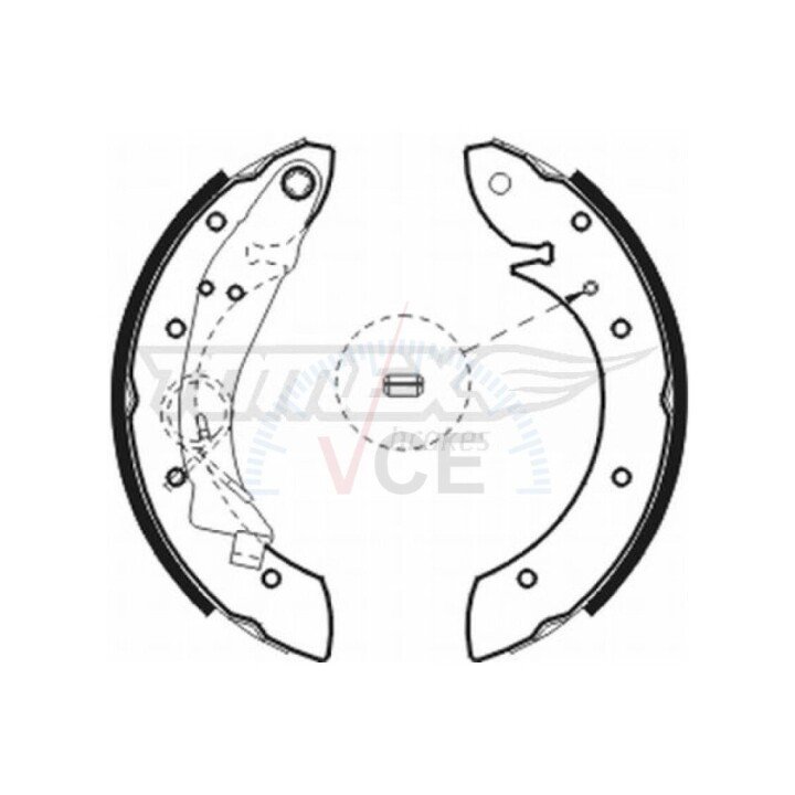 Тормозные колодки барабанные TOMEX 20-75 (фото 1)