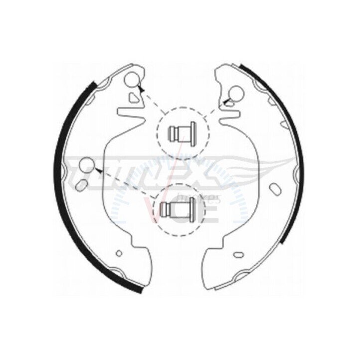 Гальмівні колодки барабанні TOMEX 2081 (фото 1)