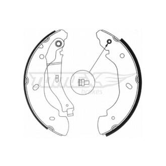 Гальмівні колодки барабанні TOMEX 20-94