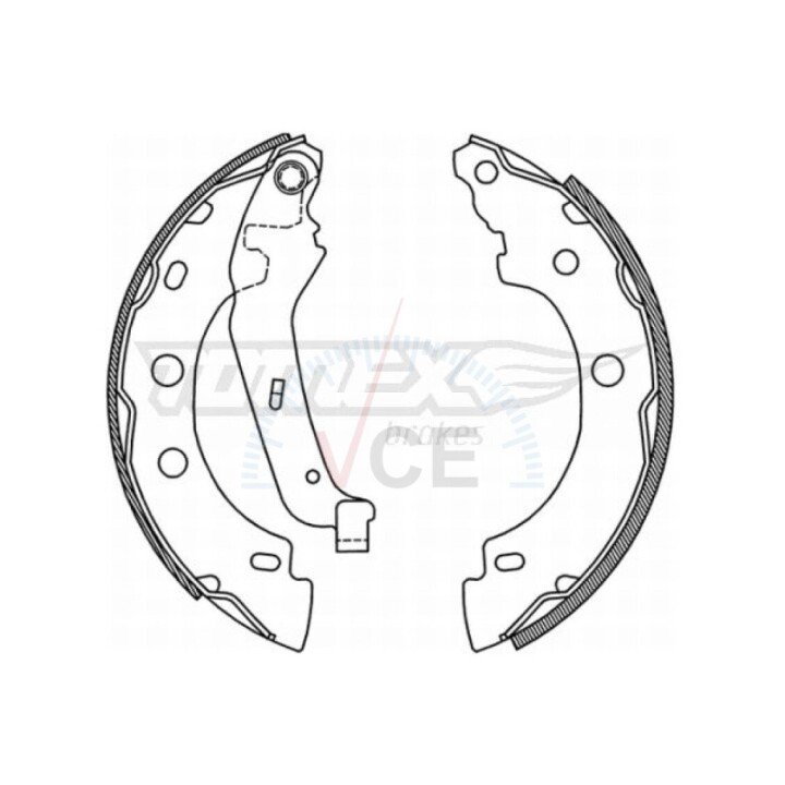 Тормозные колодки барабанные TOMEX 2100 (фото 1)