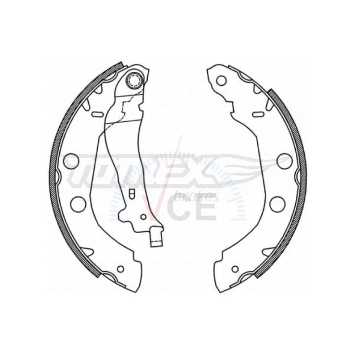 Гальмівні колодки барабанні TOMEX 2101 (фото 1)