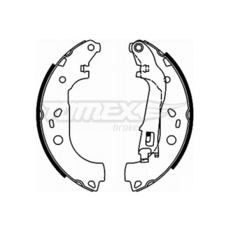 Тормозные колодки барабанные TOMEX 2198