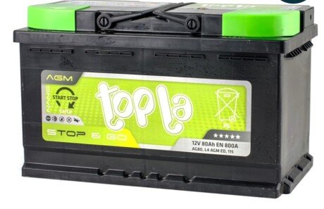 Аккумулятор 80Ah/12V AGM Euro (0) TOPLA 114 080