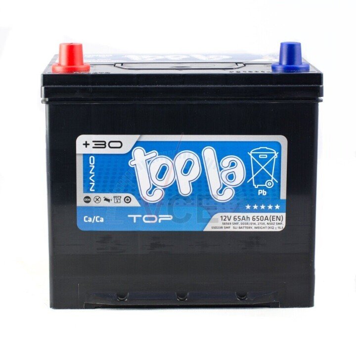 Аккумулятор 65Ah/12V Top/Energy Japan (1) 56569 230х173х200/220 TOPLA 118 765 (фото 1)