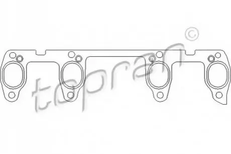 Прокладка, выпускной коллектор TOPRAN 100 738