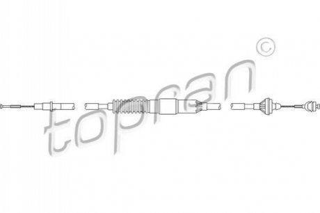 Трос, управление сцеплением TOPRAN 104 093 (фото 1)