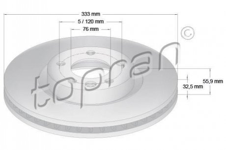 Передній гальмівний диск TOPRAN 110 429