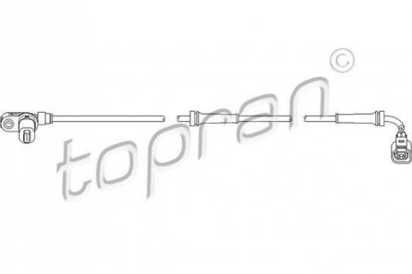 Датчик, частота вращения колеса TOPRAN 110 490 (фото 1)
