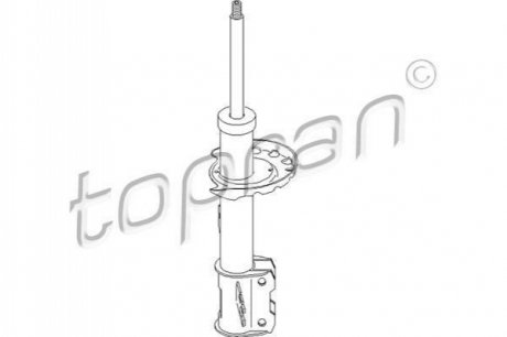 Амортизатор передній, лівий, газовий TOPRAN 206868