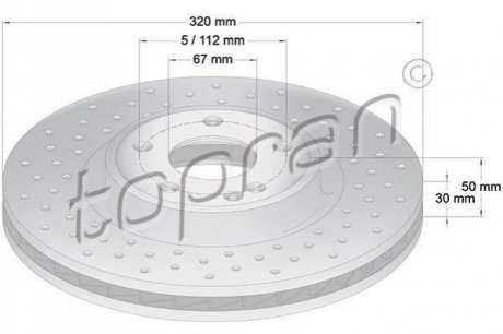 Передний тормозной диск TOPRAN 408 931 (фото 1)