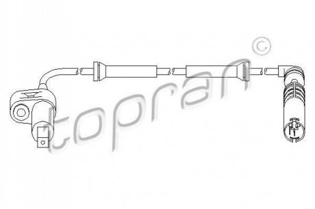 Датчик, частота обертання колеса TOPRAN 500 979 (фото 1)