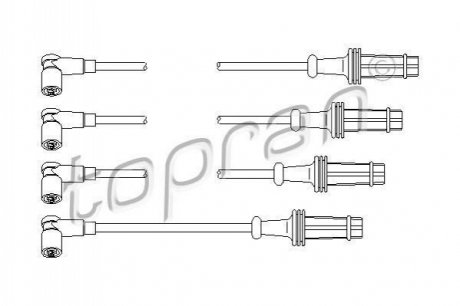 Комплект проводов зажигания TOPRAN 721506