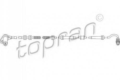 Датчик, частота обертання колеса TOPRAN 722 661 (фото 1)