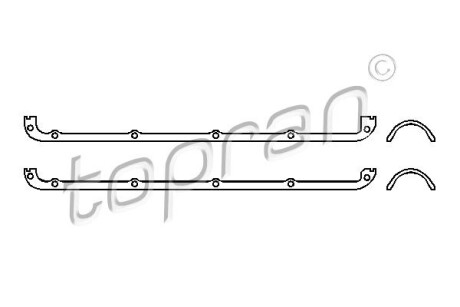 Комплект прокладок, кришка головки циліндра TOPRAN 101 526
