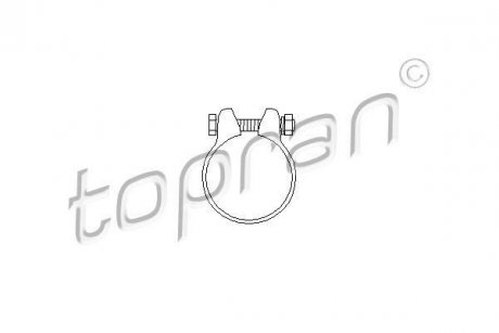 Хомут глушителя 45мм TOPRAN 104182 (фото 1)