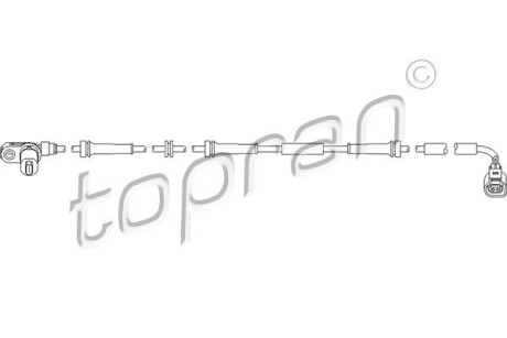 Датчик, частота обертання колеса TOPRAN 110 491