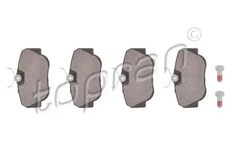 Комплект гальмівних колодок, дискове гальмо TOPRAN 400 517