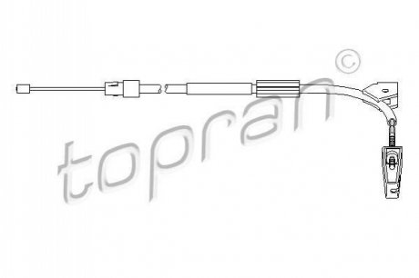 Трос ручного тормоза TOPRAN 407781 (фото 1)
