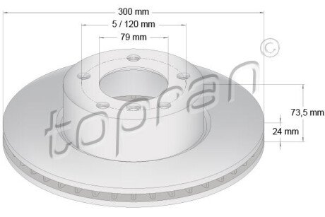 Тормозной диск TOPRAN 500 947