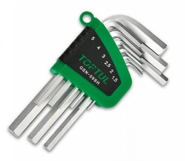 Комплект шестигранних ключів Toptul GSN09SH
