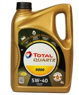 Моторное масло QUARTZ 9000 5W40 4л TOTAL 216565