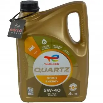 Моторное масло QUARTZ 9000 ENERGY 5W40 4л TOTAL 216600