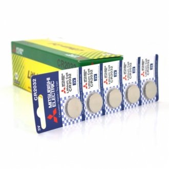 Батарейка литиевая mitsubishi cr2032 5pcs/card, 100pcs/inner box, 5000pcs/ctn Transkompani 10556