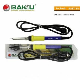 Электрический паяльник bakku bk-452 60w, к паяльным станциям серии вк-936, blister-box Transkompani 11166