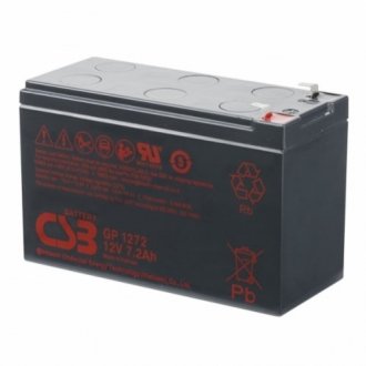 Акумуляторна батарея csb gp1272f2, 12v 7,2ah (25w) (151х65х100мм) 1.9кг q10/420 Transkompani 11641 (фото 1)