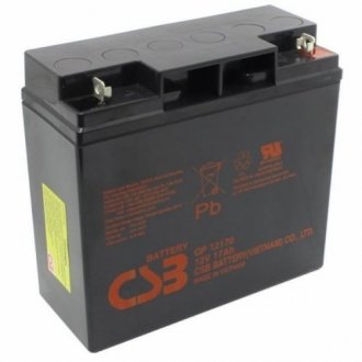 Акумуляторна батарея csb gp12170b1, 12v 17ah (181х77х167мм) q4/100 Transkompani 11644