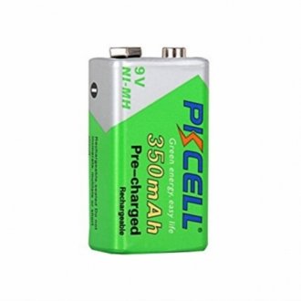 Аккумулятор pkcell 9v/350mah, крона, nimh rechargeable battery, 1 штука в блистере цена за блистер q10 Transkompani 12728