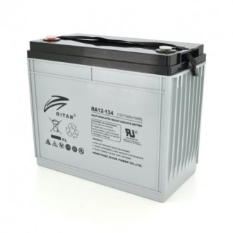 Акумуляторна батарея agm ritar ra12-134, gray case, 12v 134.0ah (340 x 173 x 287) q1 Transkompani 13751