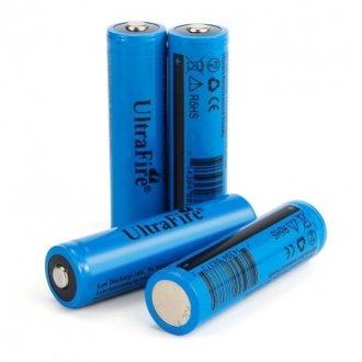 Аккумулятор li-ion ultrafire 18650 2000mah 3.7v, blue Transkompani 13909 (фото 1)