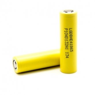 Акумулятор 18650 li-ion lg lgdbhe41865-he4, 2500mah, 35a, 4.2/3.7/2.5v, yellow, 2 шт в упаковці, ціна за 1 шт Transkompani 15526 (фото 1)