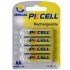 Акумулятор pkcell 1.2v aa 2800mah nimh rechargeable battery, 4 штуки в блістері ціна за блістер, q12 Transkompani 16686 (фото 1)