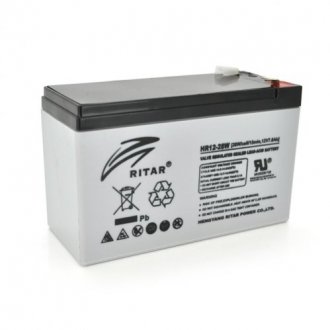 Акумуляторна батарея agm ritar hr1228w, grey case, 12v 7.0ah (151 х 65 х 94 (100) 2.17kg q10420 Transkompani 1709