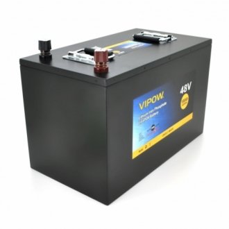Акумуляторна батарея vipow lifepo4 51,2v 100ah з вбудованою вмs платою 80a Transkompani 17733