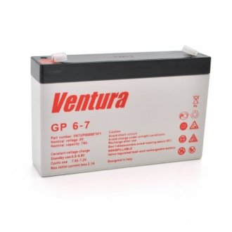 Акумуляторна батарея ventura 6v 7ah (151*34*100), q10 Transkompani 18002