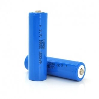 Аккумулятор 18650 li-ion vipow icr18650 tiptop, 1500mah, 3.7v, blue q50/500 Transkompani 18668