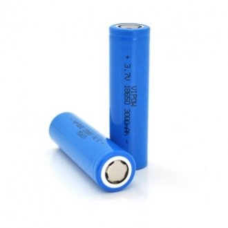 Аккумулятор 18650 li-ion vipow icr18650 flattop, 3000mah, 3.7v, blue Transkompani 18753 (фото 1)