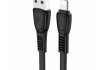 Кабель hoco x40, lightning-usb, black, довжина 1,2 м, box Transkompani 19792 (фото 1)