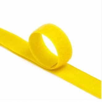Стяжки на липучці ширина 10мм, рулон 50м, жовті, ціна за рулон Transkompani 20722 (фото 1)