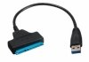 Кабель usb 3.0 am to sata black 0.1m для hdd/ssd дисків Transkompani 21054 (фото 1)