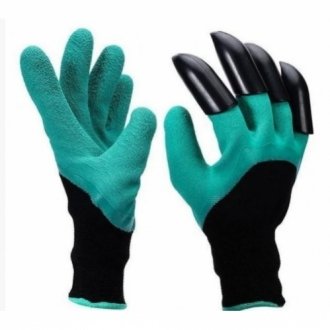 Гумові рукавички для саду та городу garden genie gloves Transkompani 21512