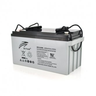 Акумуляторна батарея agm ritar hr12240w, grey case, 12v 65.0ah (350 х 167 х 182 (182) 19.50 kg q1/48 Transkompani 21969